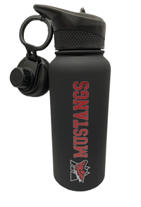 Stainless Steel Sport Water Bottle W/ Dual Lid